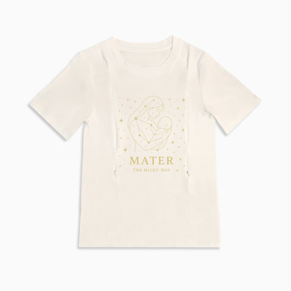 "The Milky Way" Postpartum Tee | Hidden Zippers for Breastfeeding