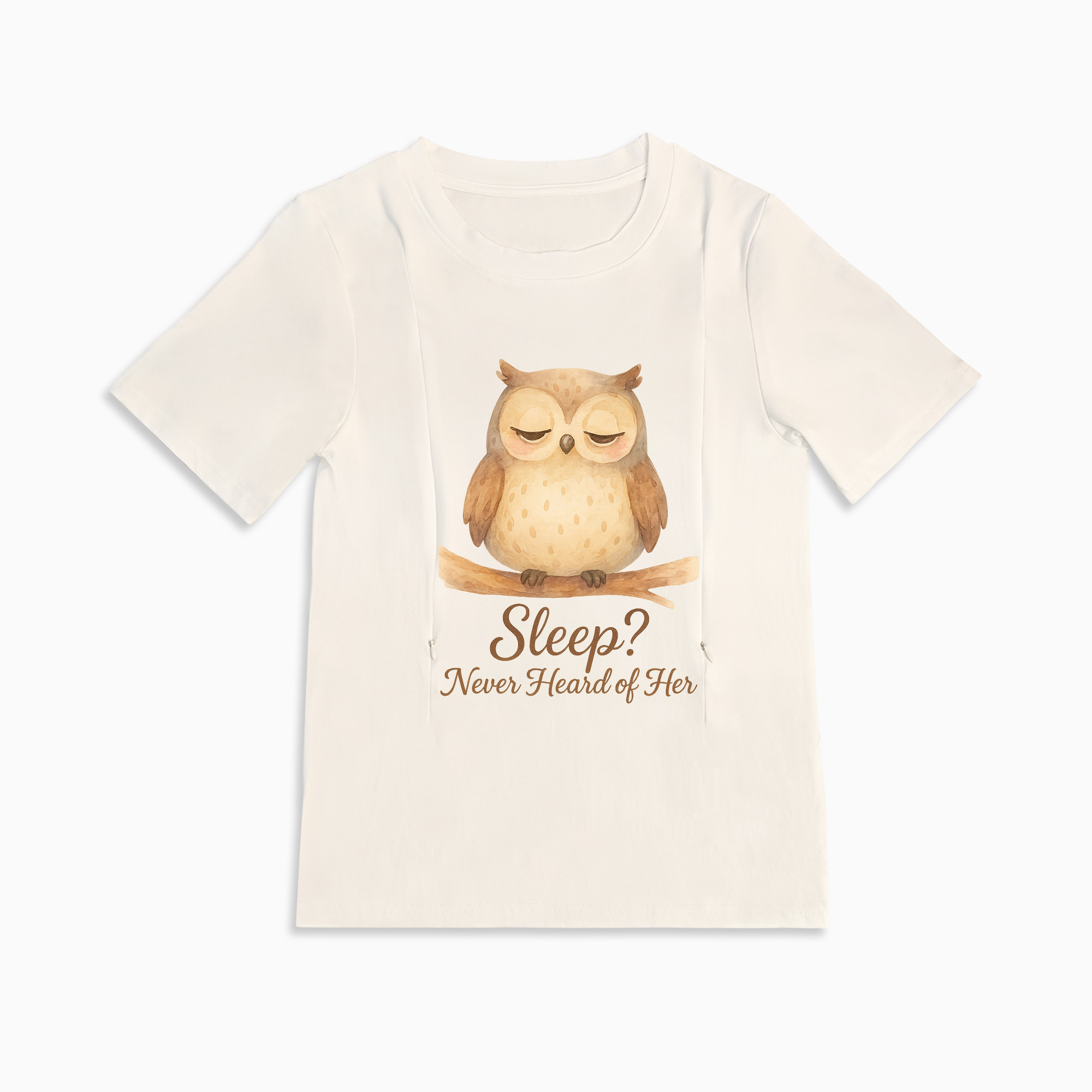 Breastfeeding T-Shirt with Zippers | Funny Mom Life Slogan | 95% Cotton