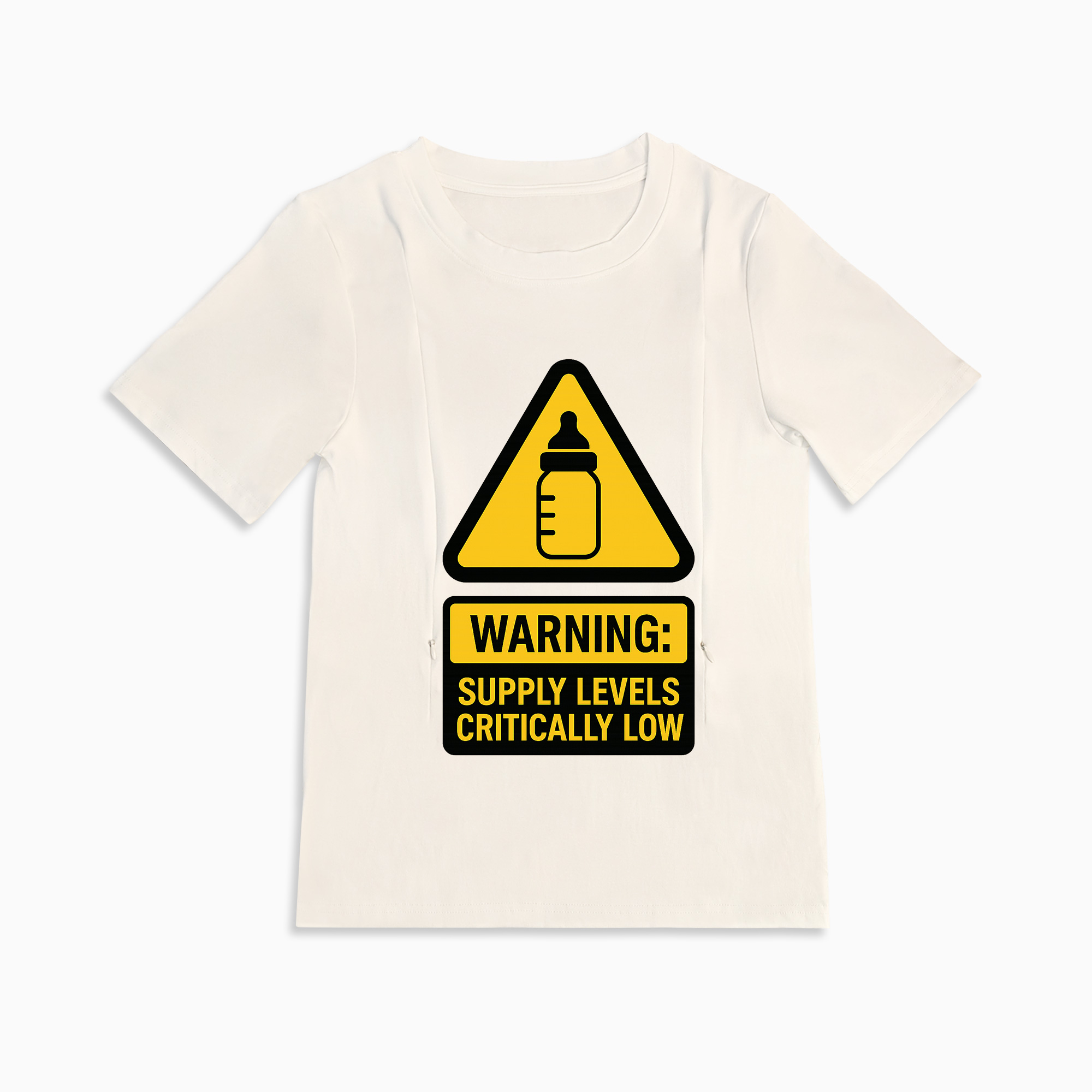 Breastfeeding T-Shirt with Zippers | Funny Mom Humor Slogan | 95% Cotton