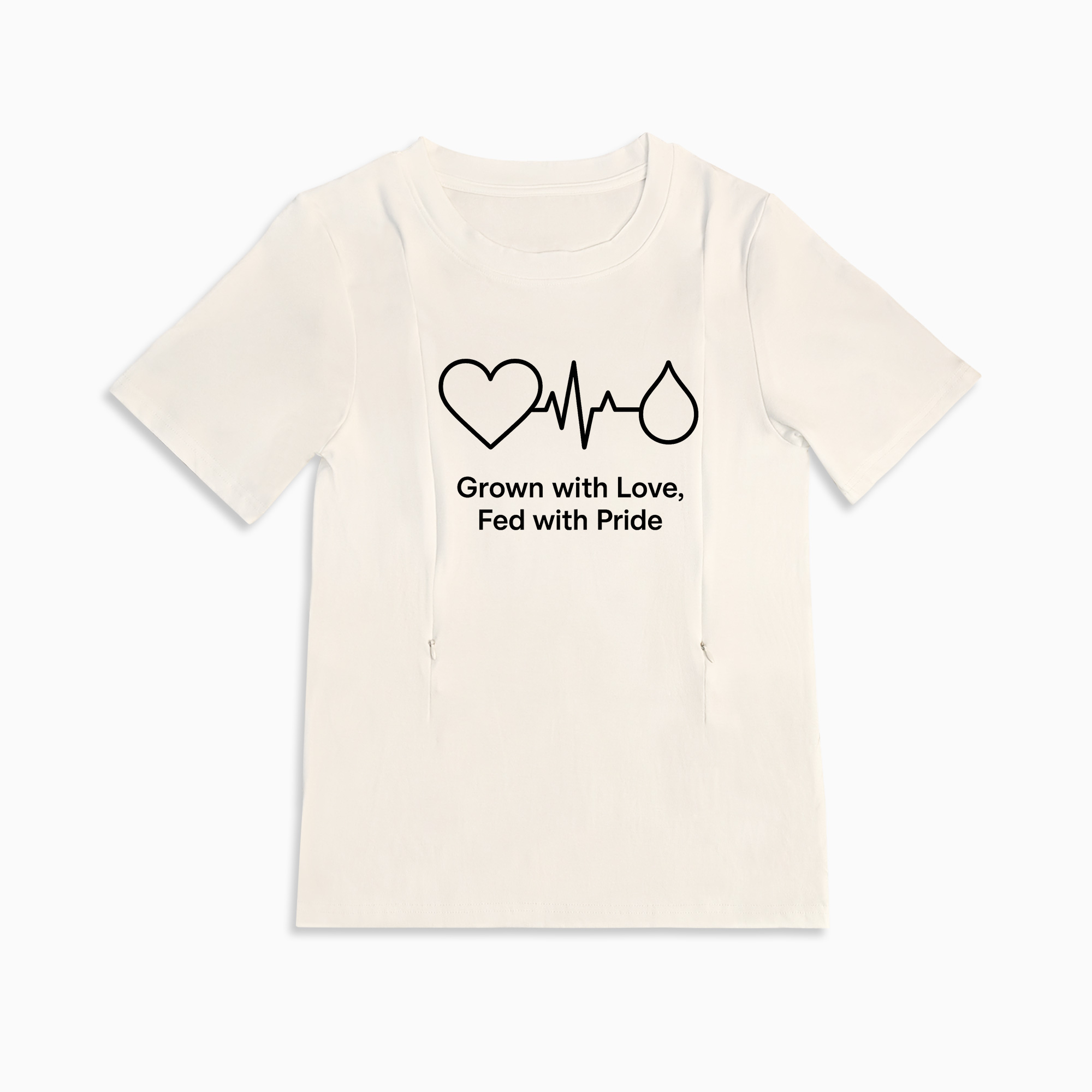 New Mom Gift | Fed with Pride Zipper Nursing Tee | Breathable Cotton