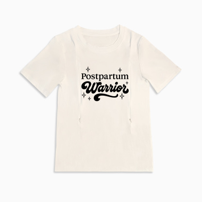 totkeeps Nursing T-Shirt | Postpartum Warrior | Easy Feed Zippers