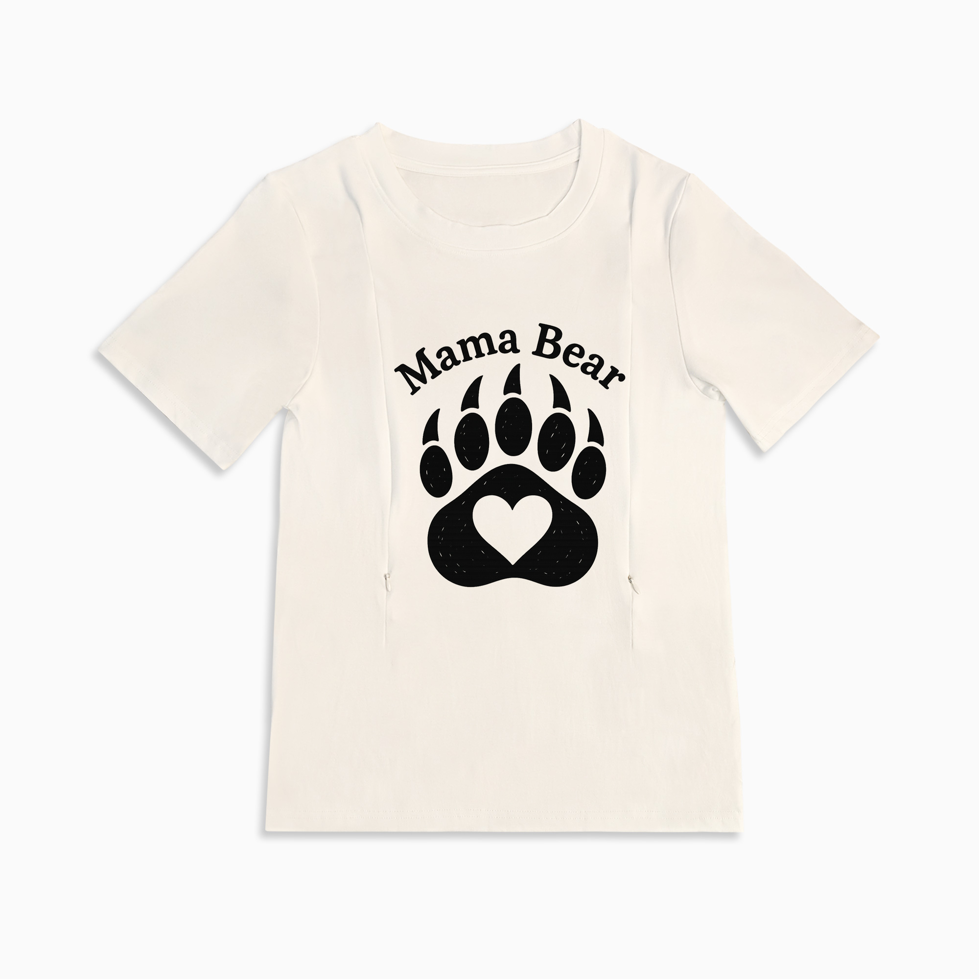 Gift for New Mom | Mama Bear Nursing Top with Functional Zipper