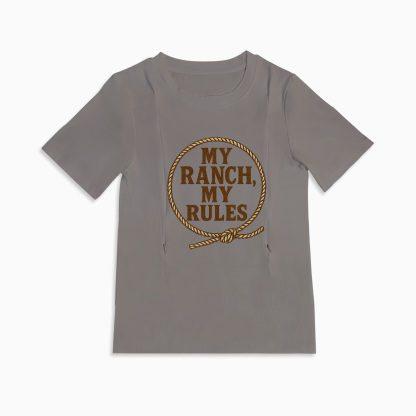 "My Baby My Rules" Postpartum Tee | Hidden Zippers for Nursing