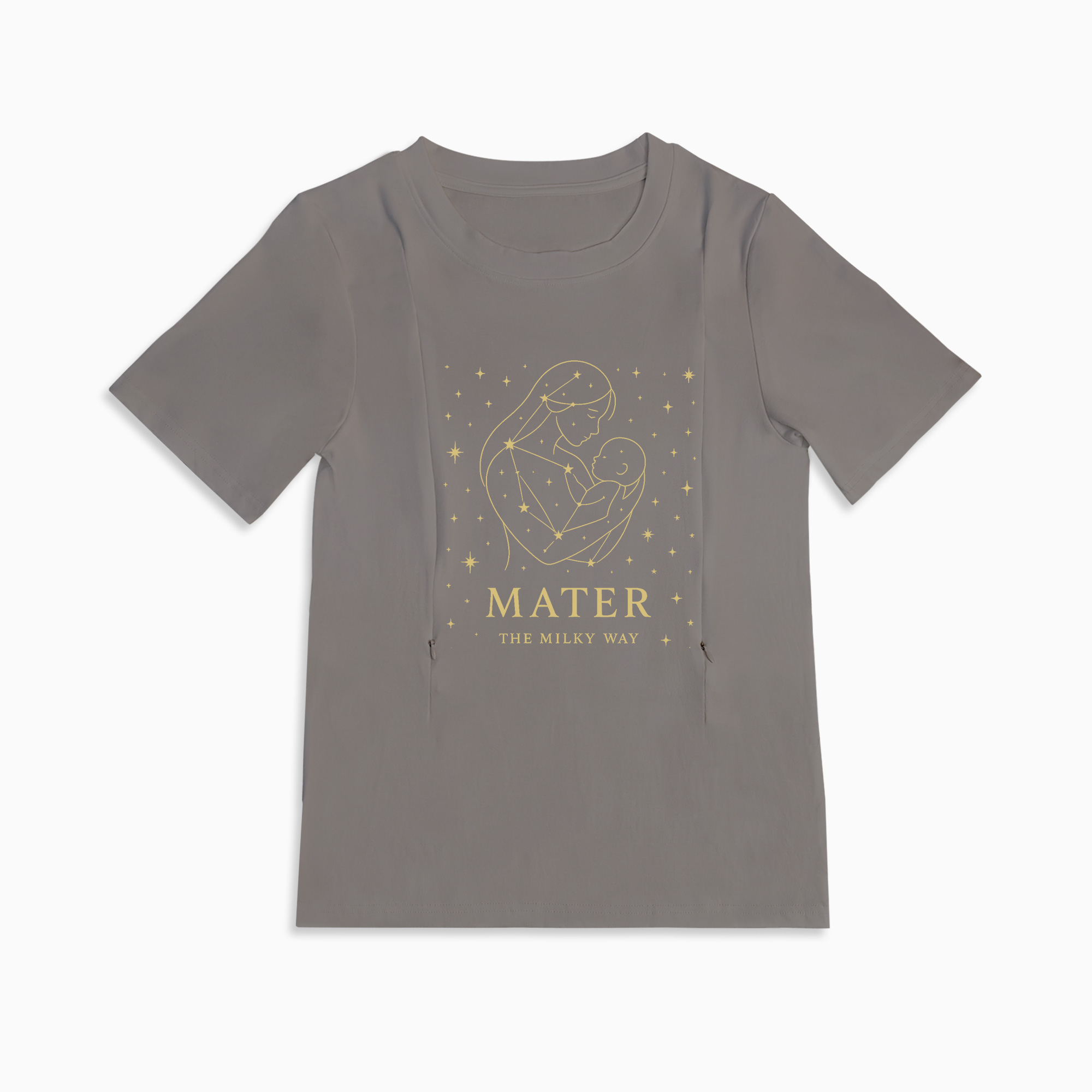 "The Milky Way" Postpartum Tee | Hidden Zippers for Breastfeeding