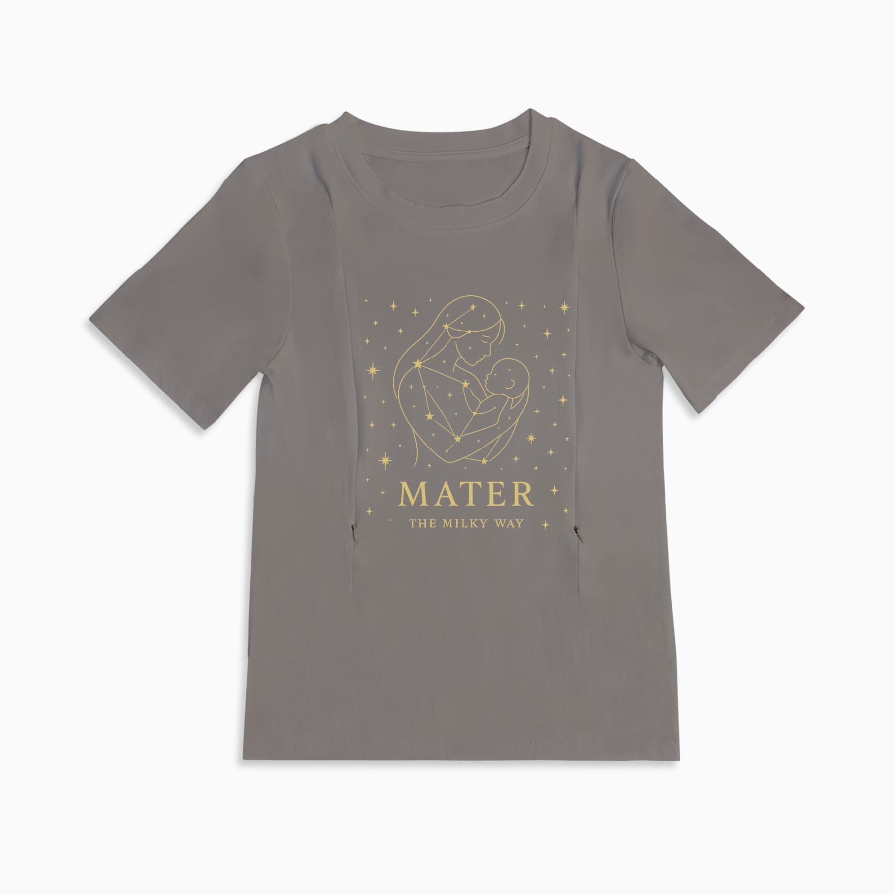 "The Milky Way" Postpartum Tee | Hidden Zippers for Breastfeeding
