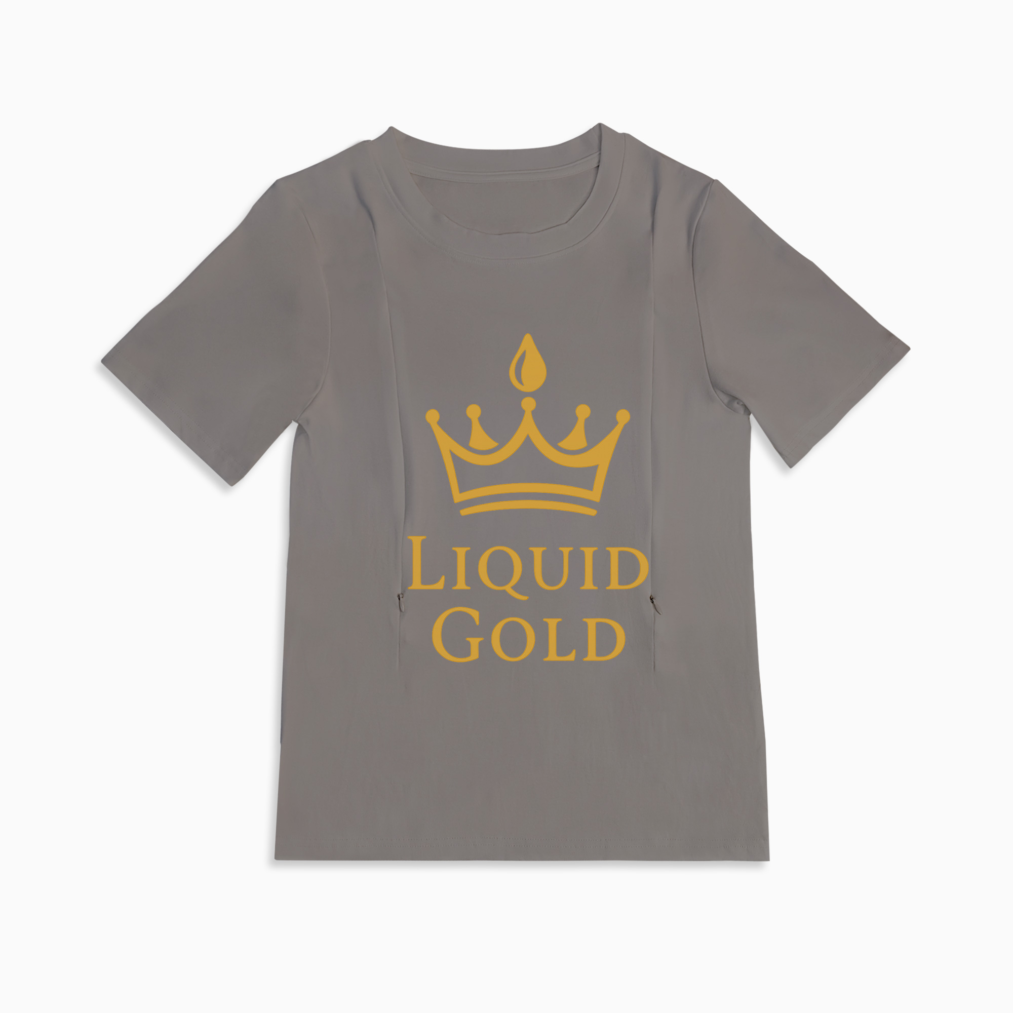 Cute Nursing Top | Liquid Gold Graphic | Side Zippers For Feeding