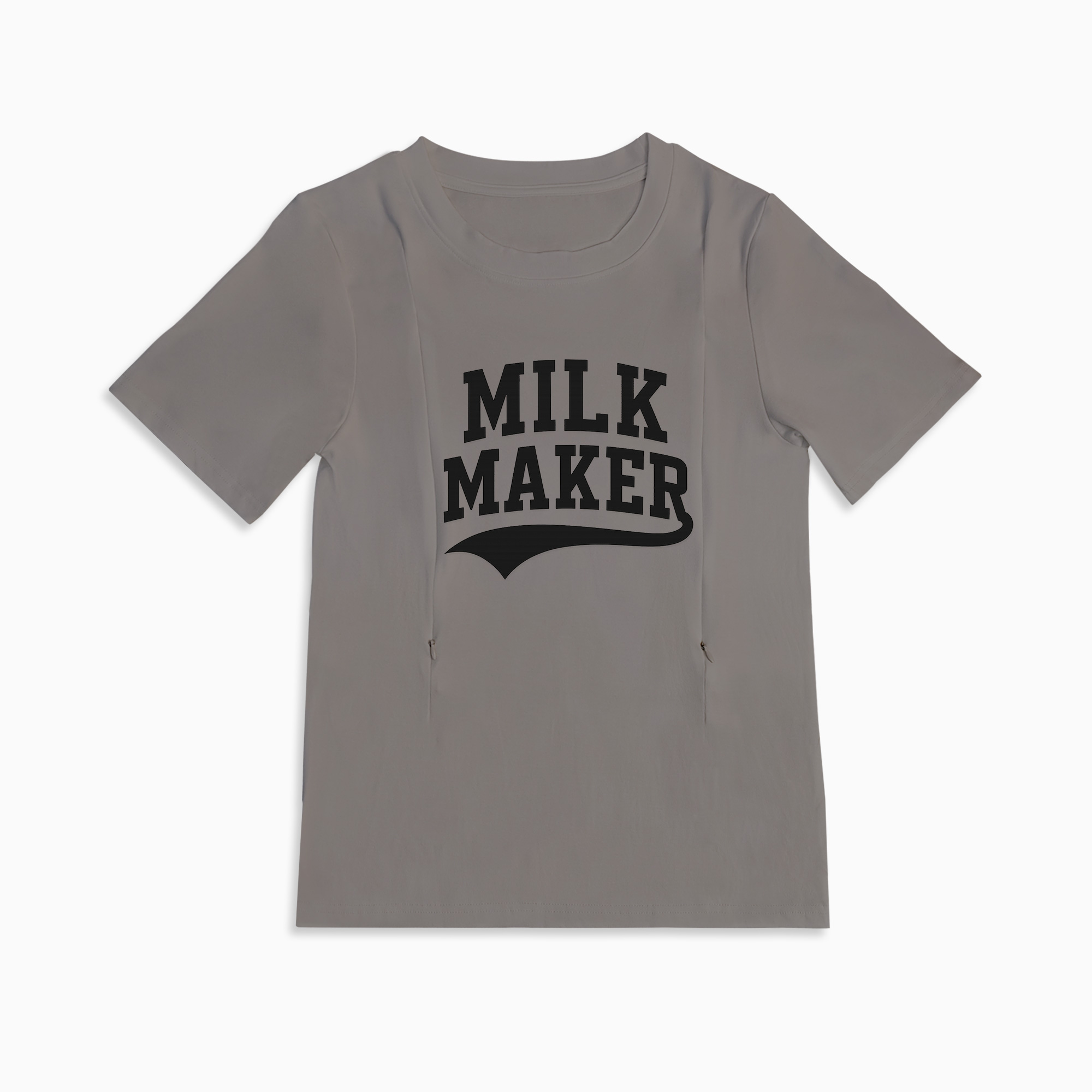 Soft Cotton Nursing Tee for Breastfeeding Moms | "Milk Maker" Slogan