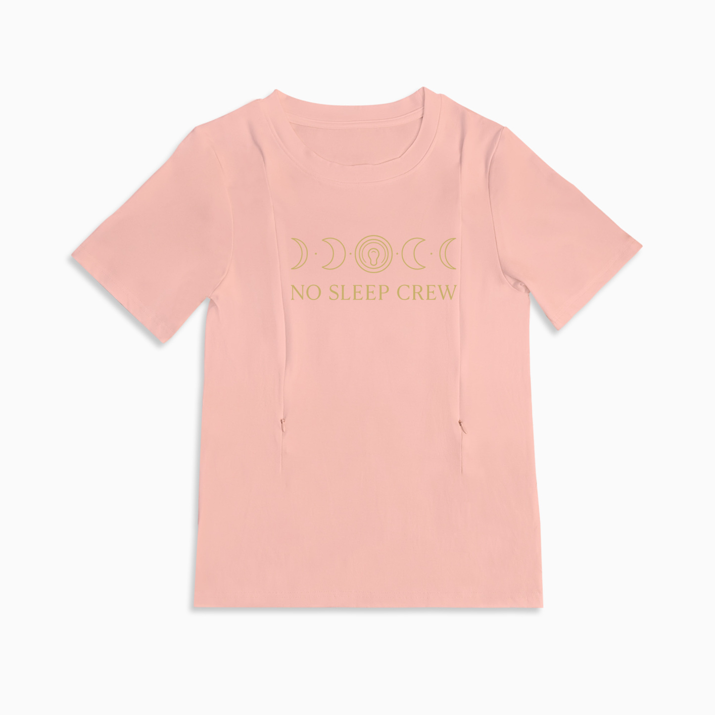 Side Zipper Nursing T-Shirt for Moms | No Sleep Crew by totkeeps
