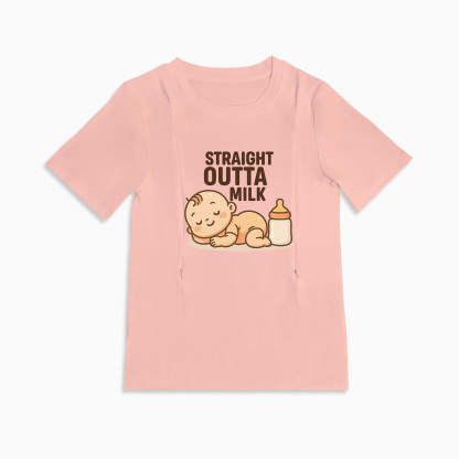 Funny Mom Life Shirt | Straight Outta Milk Zipper Top by Totkeeps