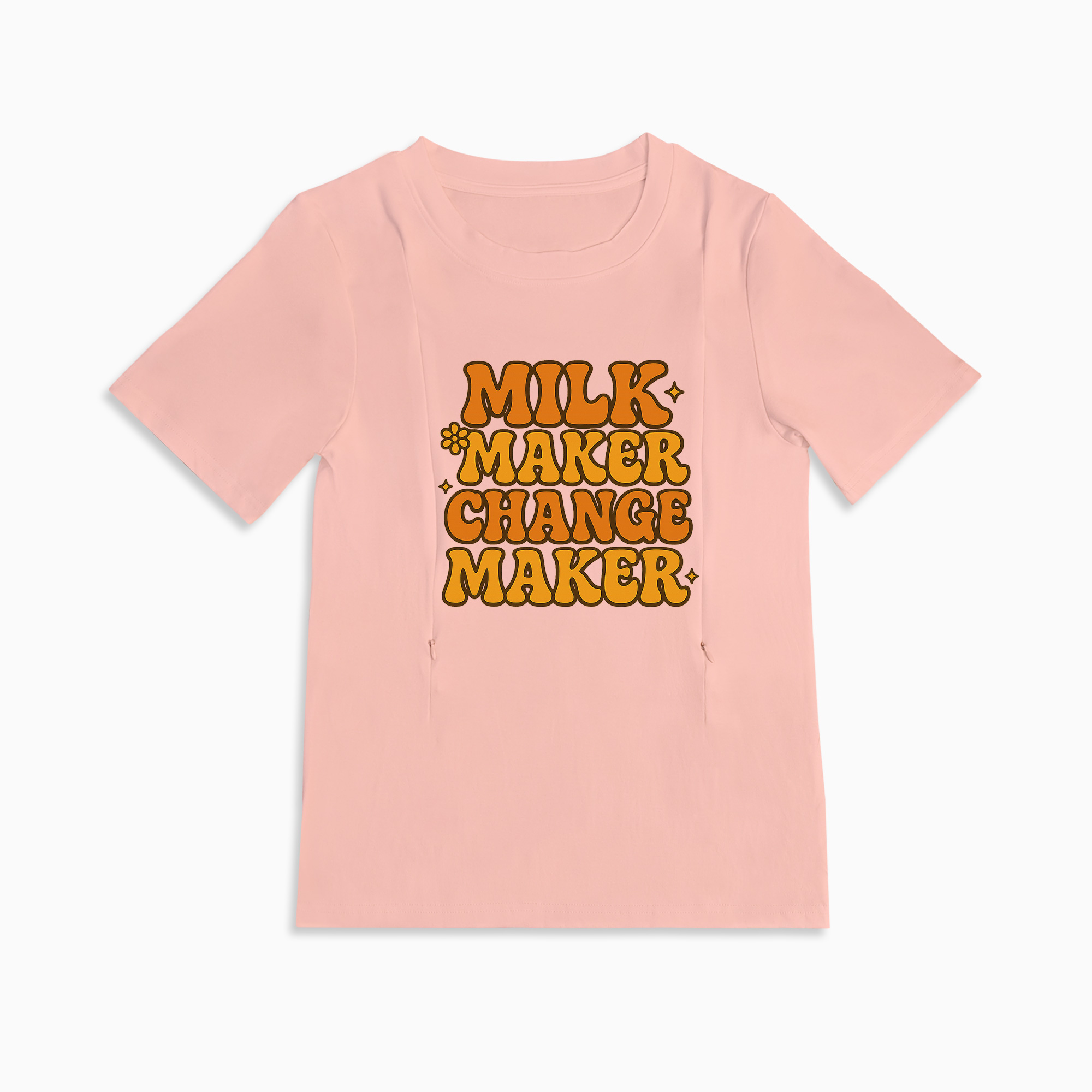Nursing Graphic Tee - Milk Maker & Change Maker | Soft Cotton Postpartum Top