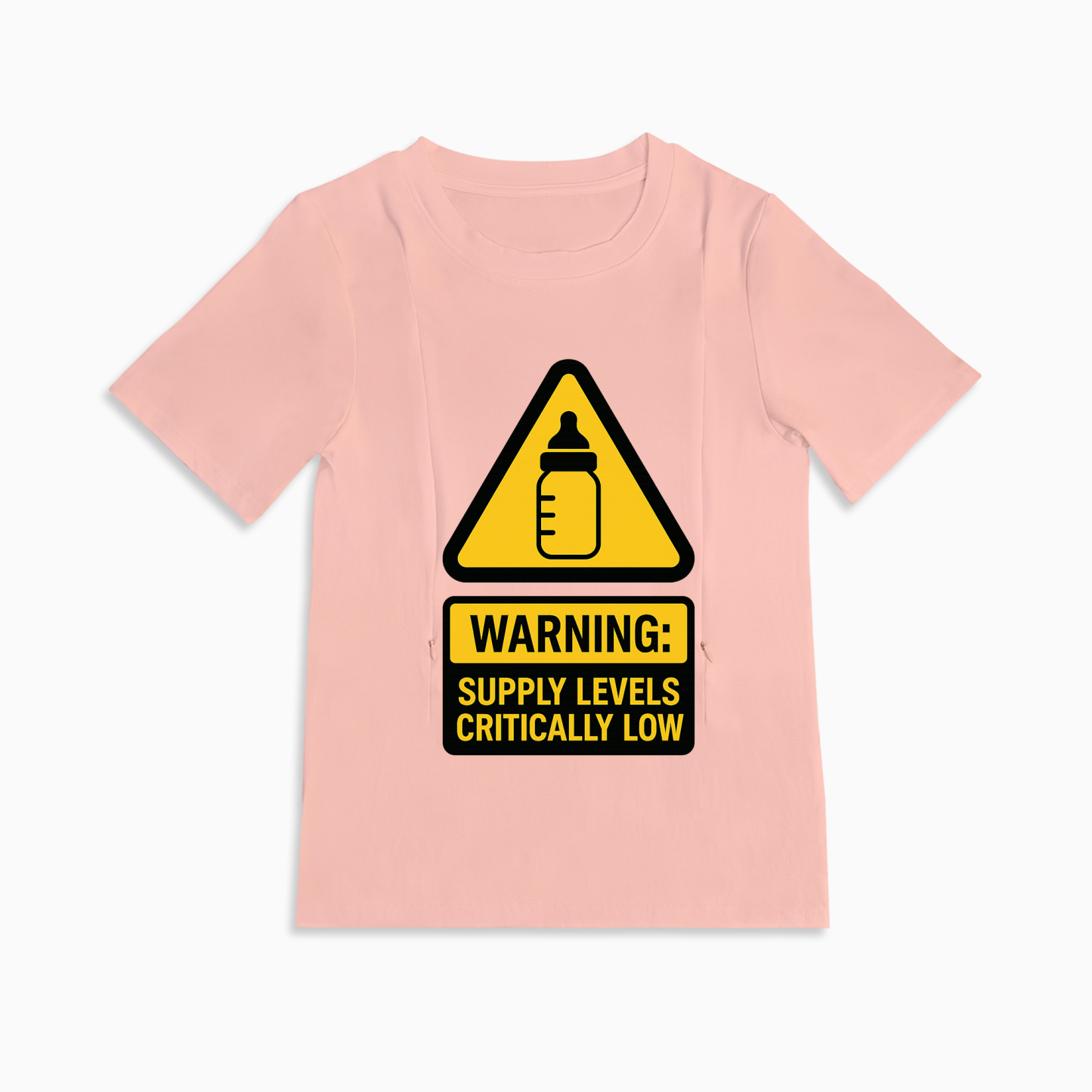 Breastfeeding T-Shirt with Zippers | Funny Mom Humor Slogan | 95% Cotton