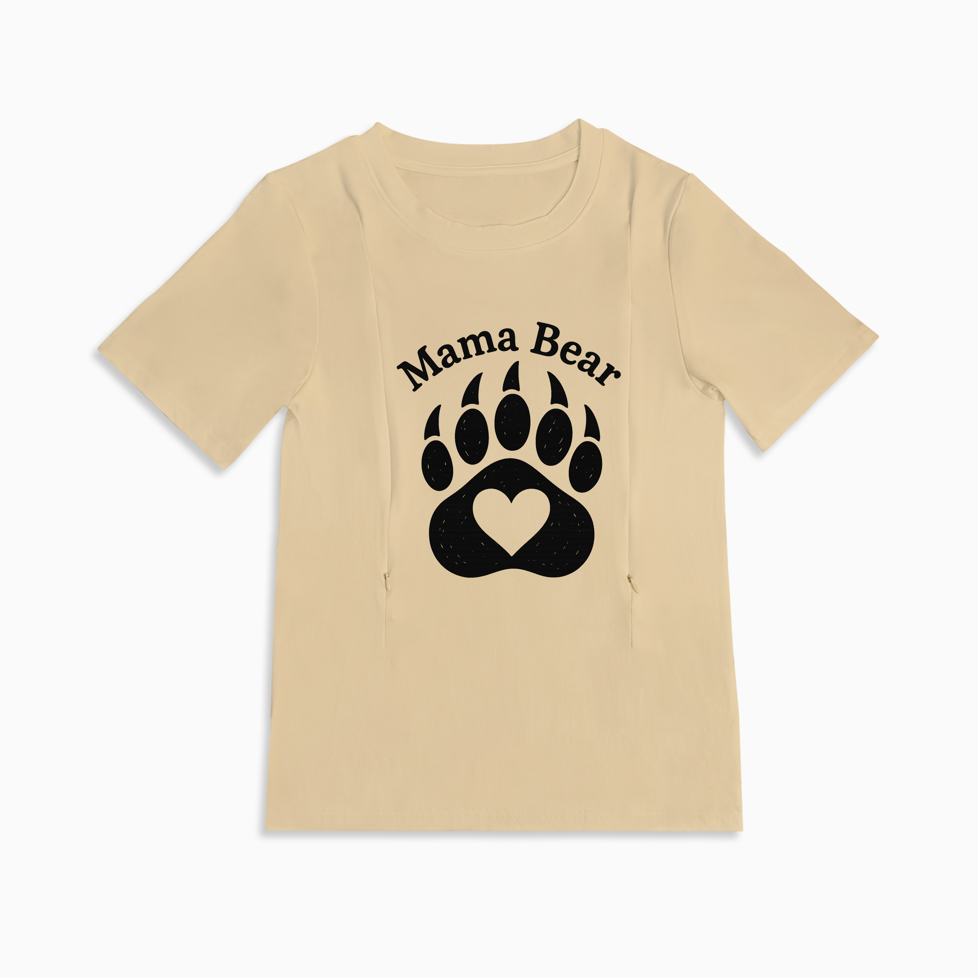 Gift for New Mom | Mama Bear Nursing Top with Functional Zipper
