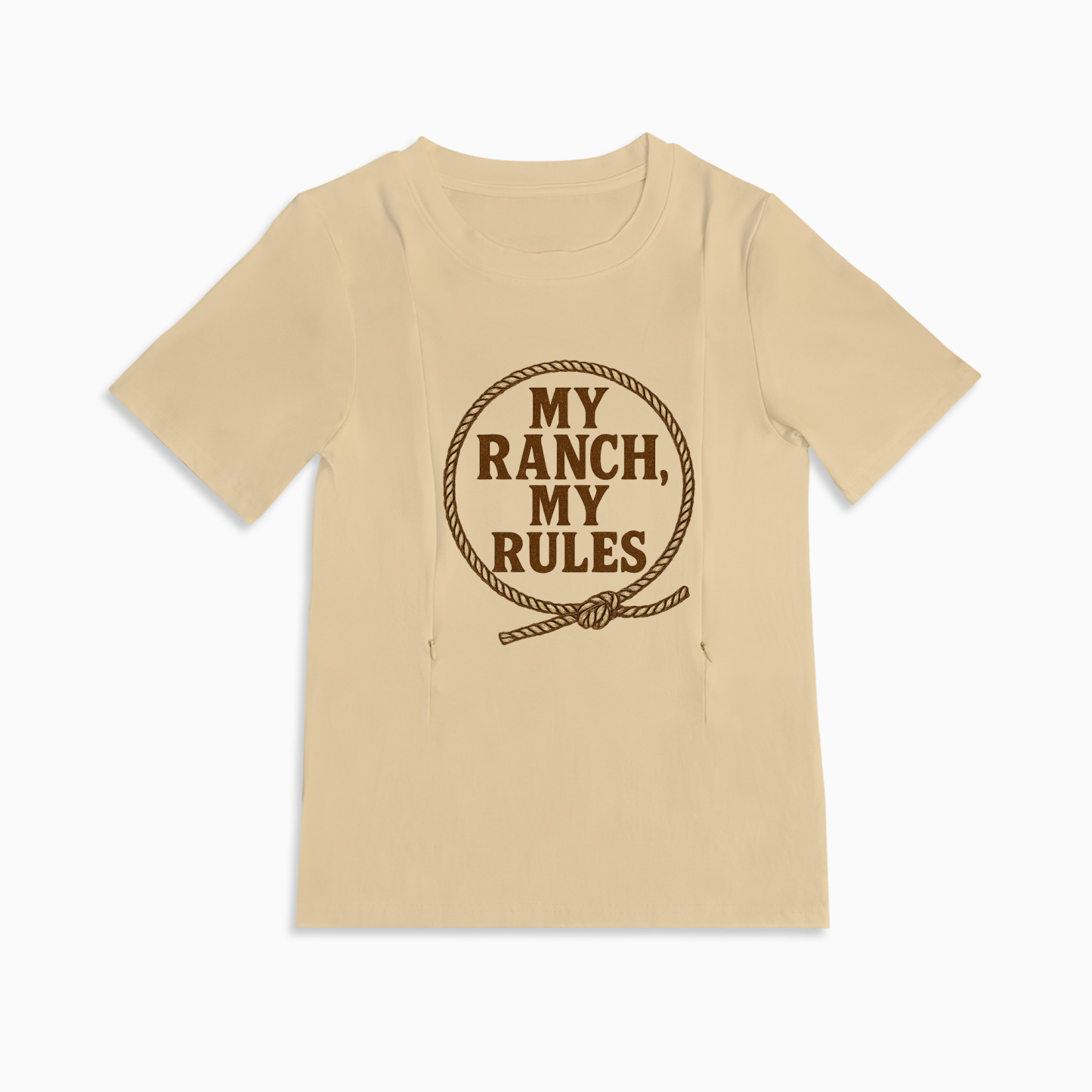 "My Baby My Rules" Postpartum Tee | Hidden Zippers for Nursing