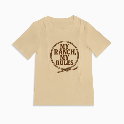 "My Baby My Rules" Postpartum Tee | Hidden Zippers for Nursing
