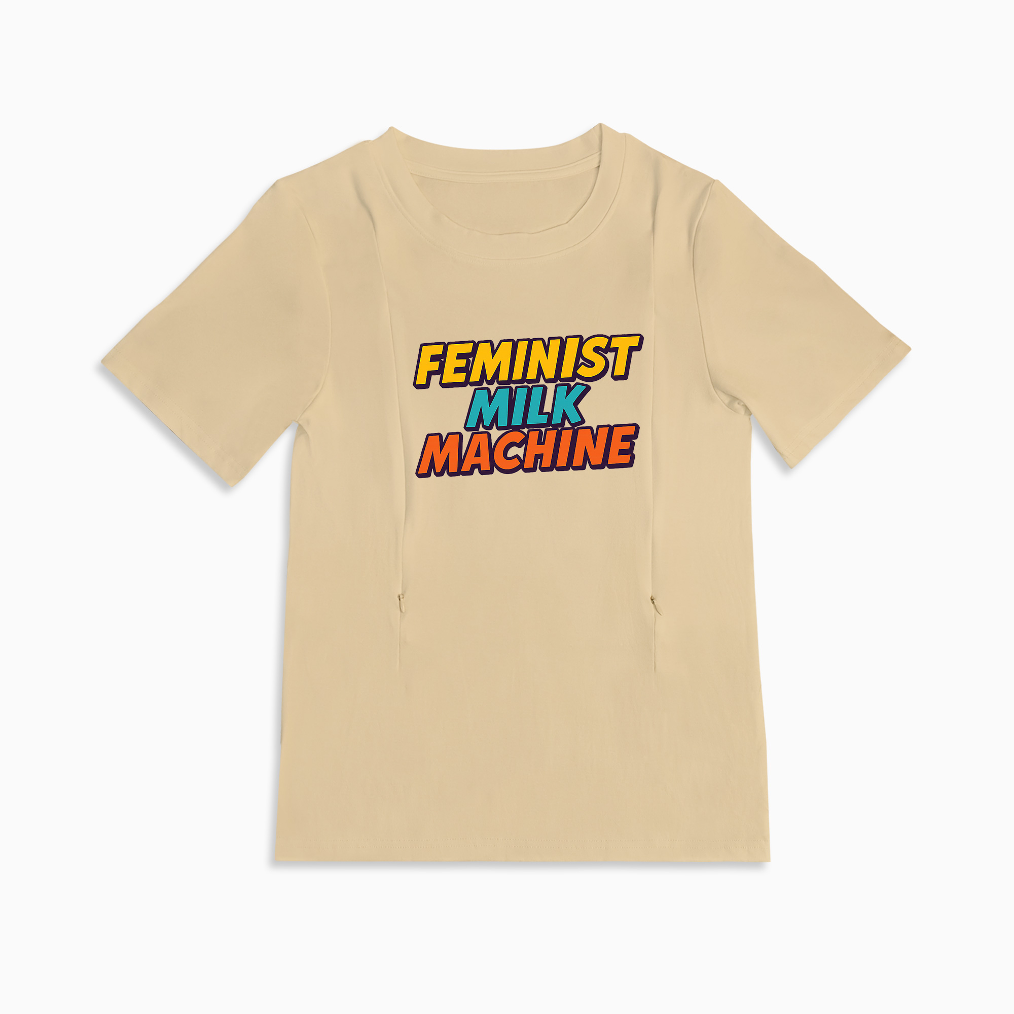 Nursing Graphic Tee - Feminist Milk Machine | Soft Cotton Postpartum Top