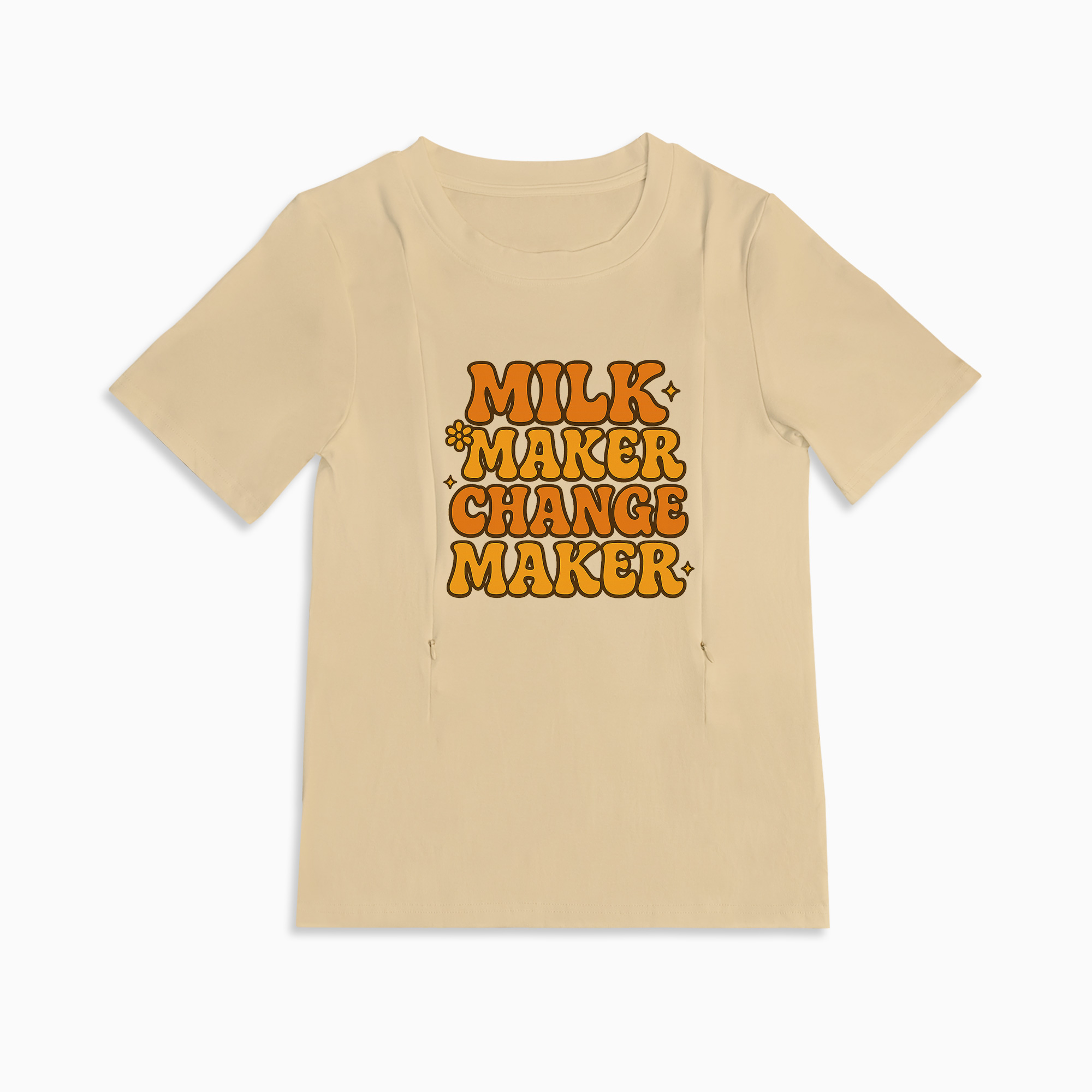 Nursing Graphic Tee - Milk Maker & Change Maker | Soft Cotton Postpartum Top