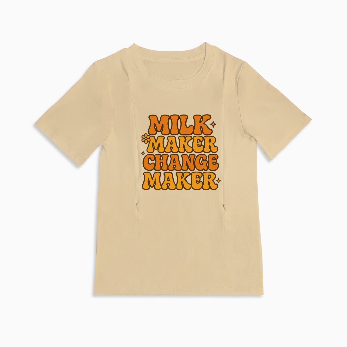 Nursing Graphic Tee - Milk Maker & Change Maker | Soft Cotton Postpartum Top