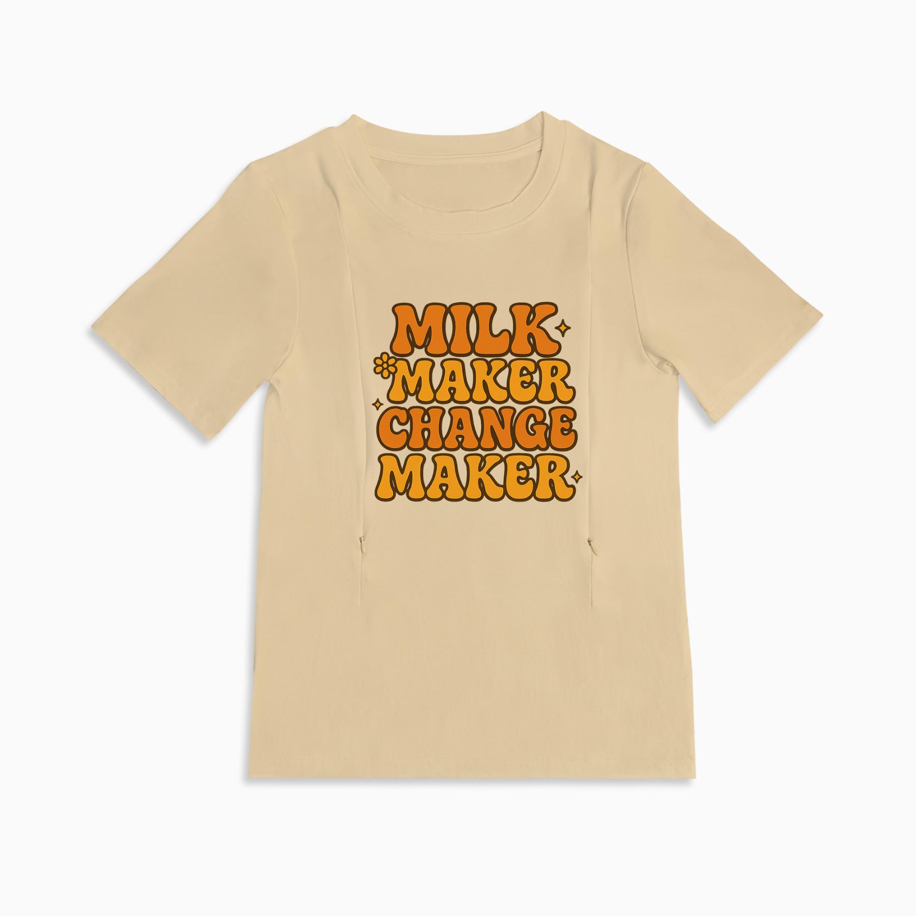 Nursing Graphic Tee - Milk Maker & Change Maker | Soft Cotton Postpartum Top