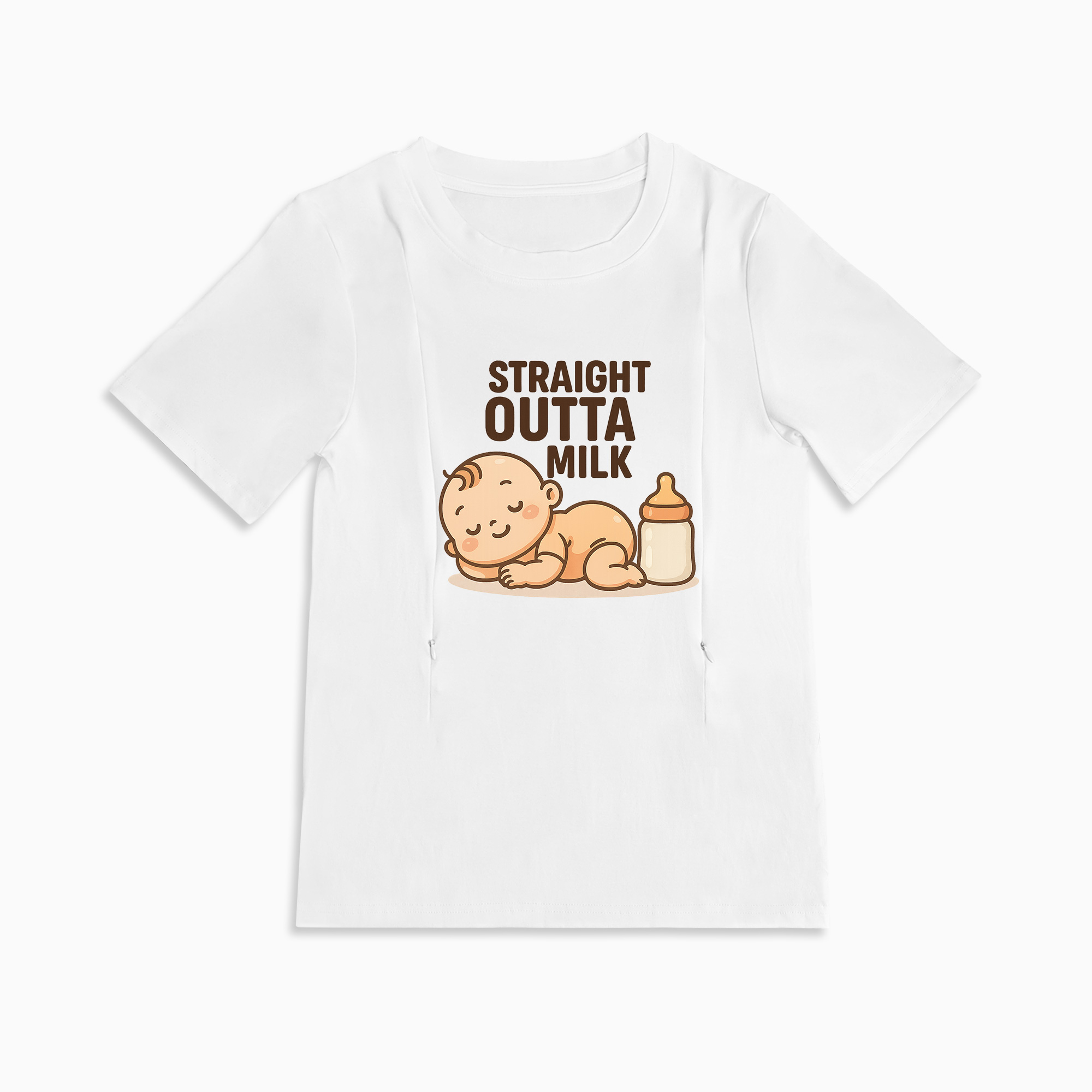 Funny Mom Life Shirt | Straight Outta Milk Zipper Top by Totkeeps