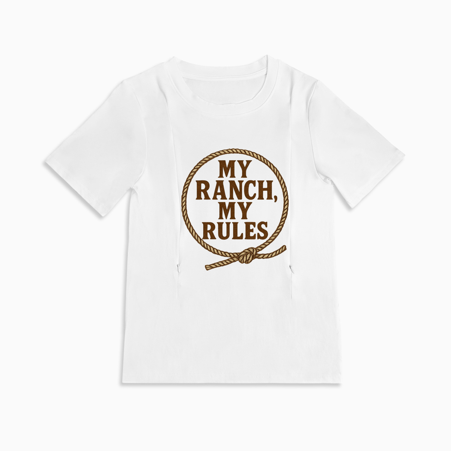 "My Baby My Rules" Postpartum Tee | Hidden Zippers for Nursing