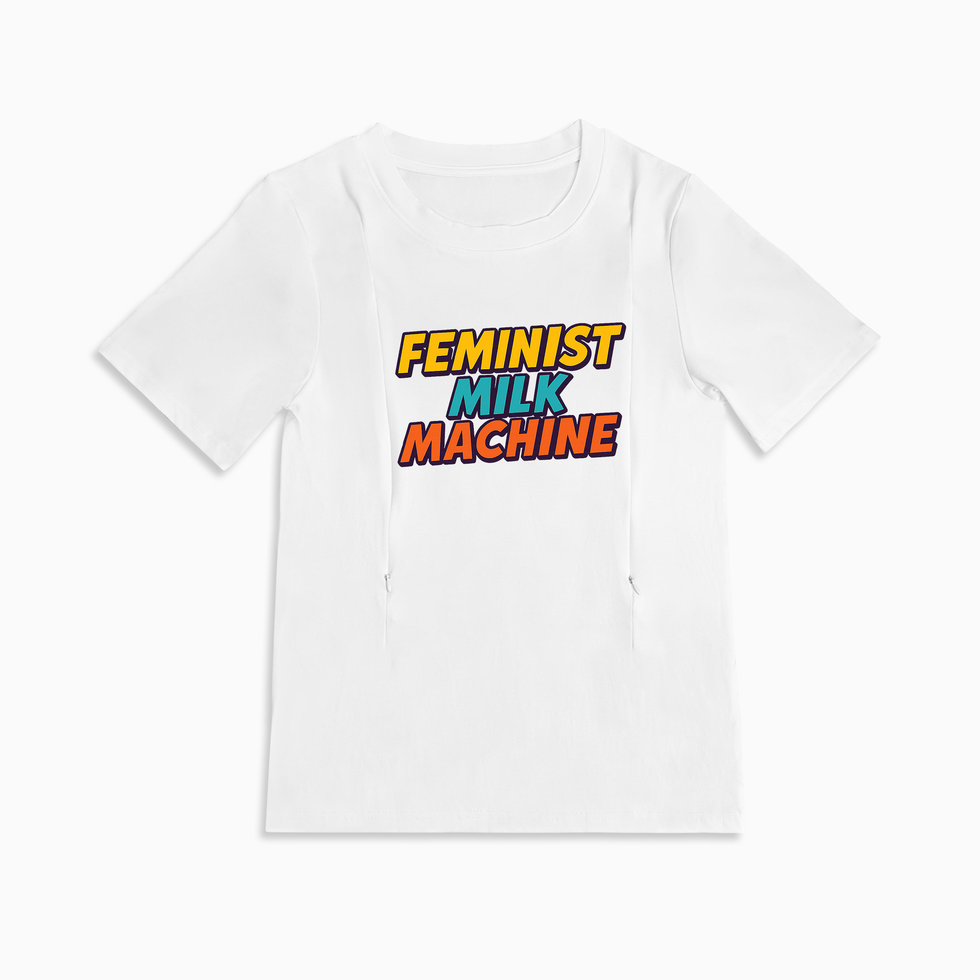 Nursing Graphic Tee - Feminist Milk Machine | Soft Cotton Postpartum Top