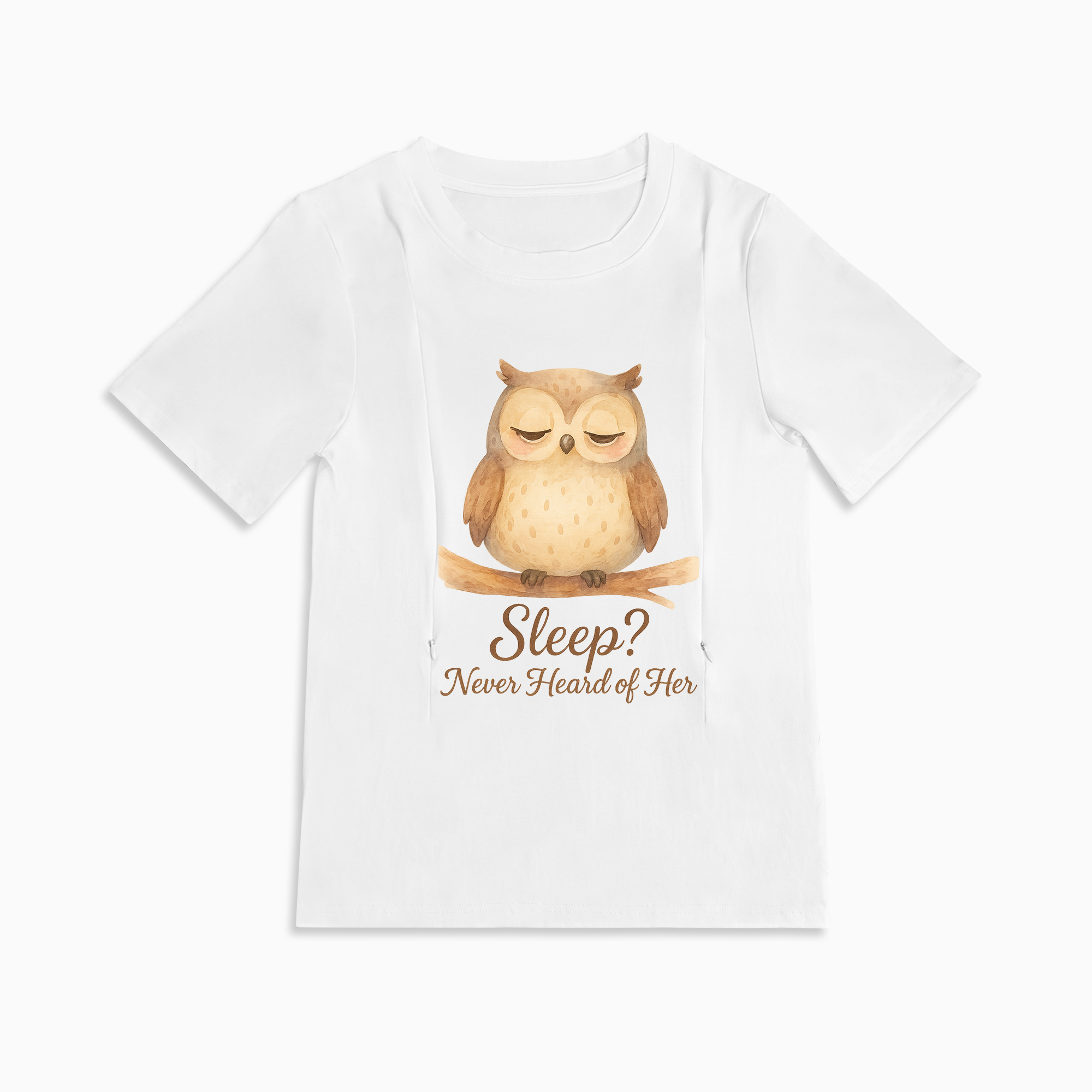 Breastfeeding T-Shirt with Zippers | Funny Mom Life Slogan | 95% Cotton