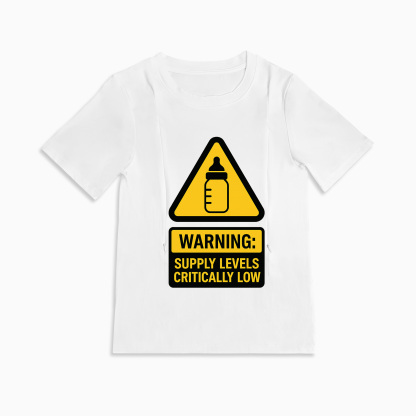 Breastfeeding T-Shirt with Zippers | Funny Mom Humor Slogan | 95% Cotton