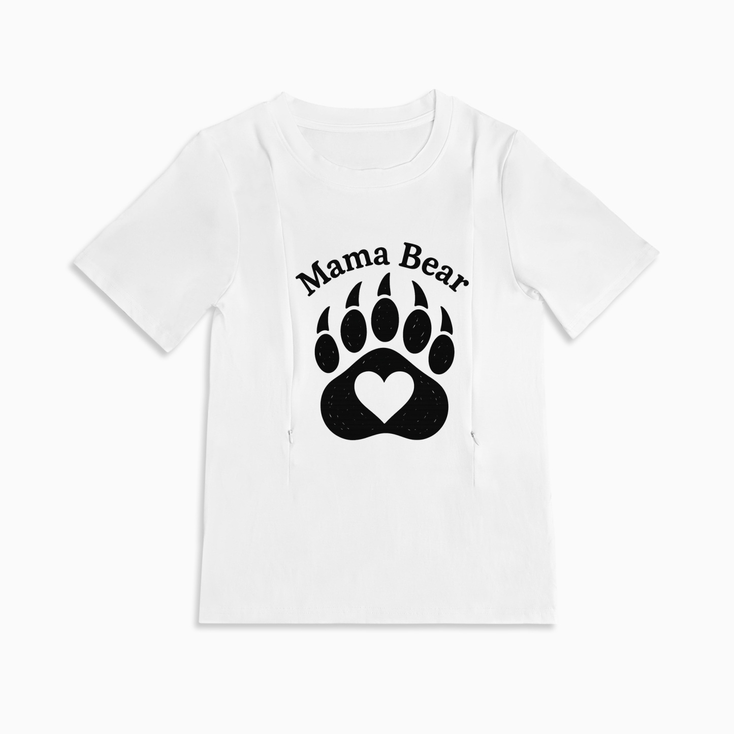 Gift for New Mom | Mama Bear Nursing Top with Functional Zipper
