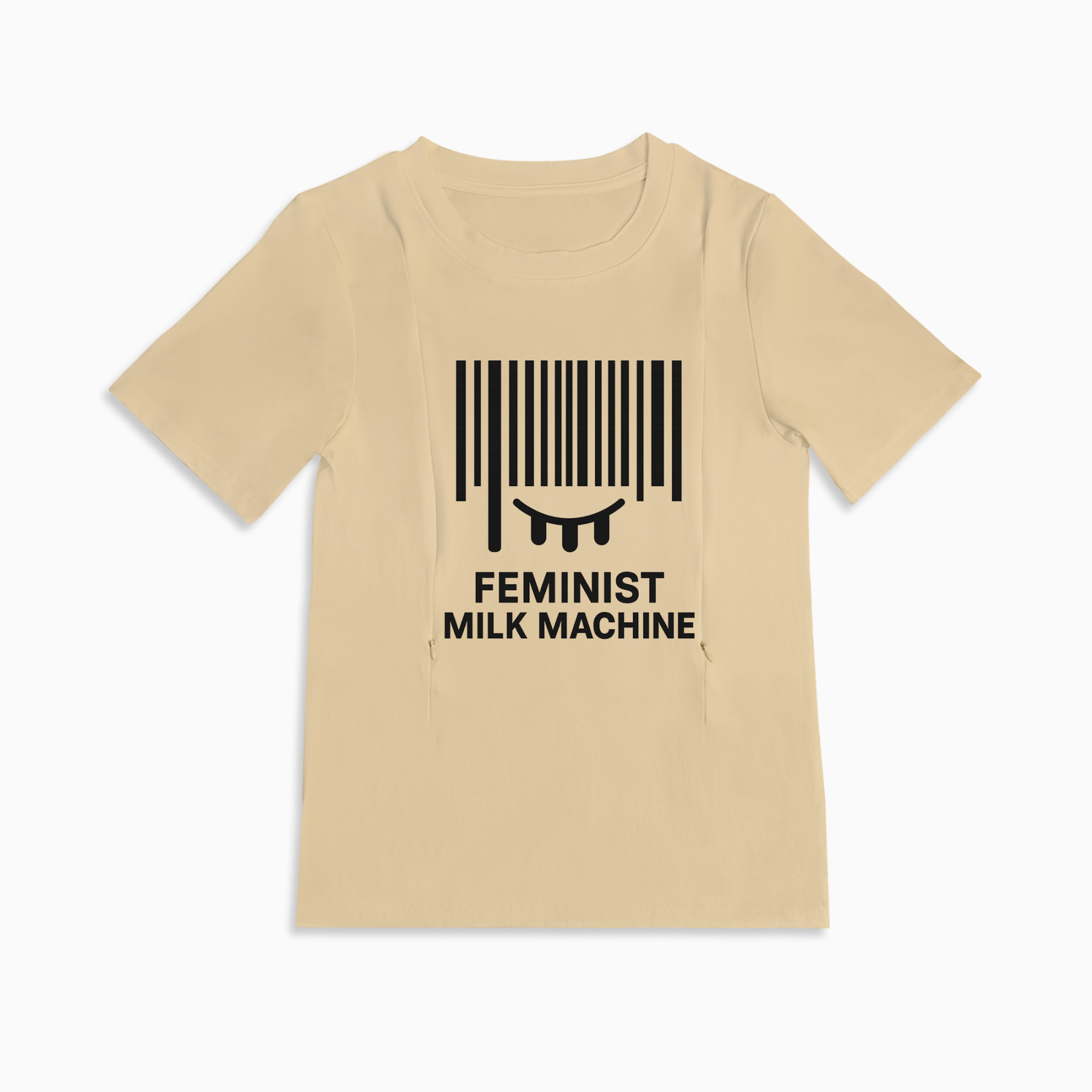 Feminist Milk Machine Tee | The Perfect Zippered Nursing Shirt for New Moms