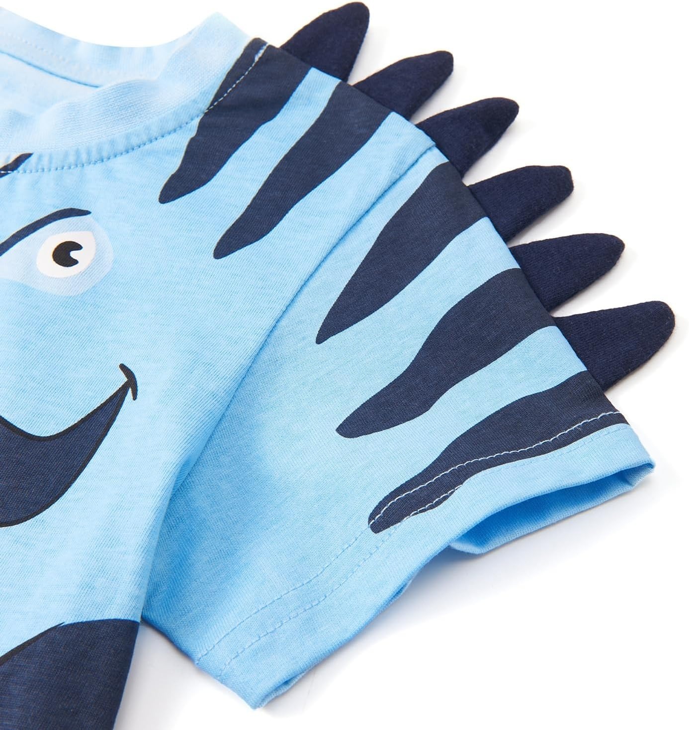 2pcs Toddler Boys Dinosaur Print Short Sleeve T-Shirt & Shorts