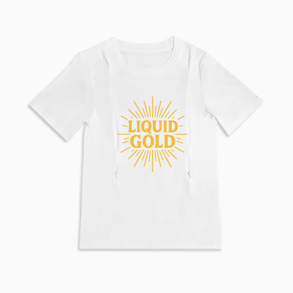 Breastfeeding T-shirt "liquid Gold" | Easy Zipper Access | Totkeeps