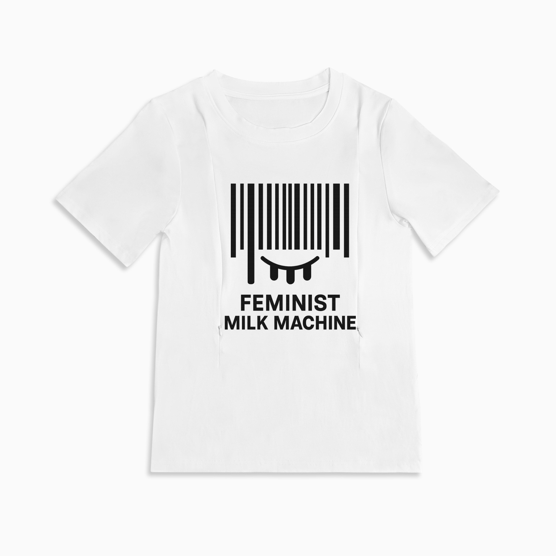 Feminist Milk Machine Tee | The Perfect Zippered Nursing Shirt for New Moms