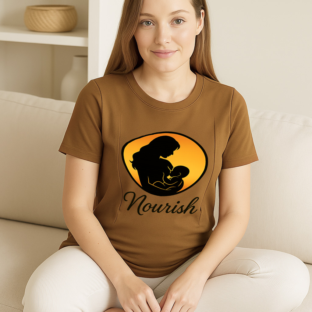 Discreet Breastfeeding Top with Side Zippers | Nourish  | brand