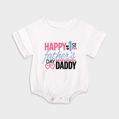 Happy First Fathers Day Baby Onesie