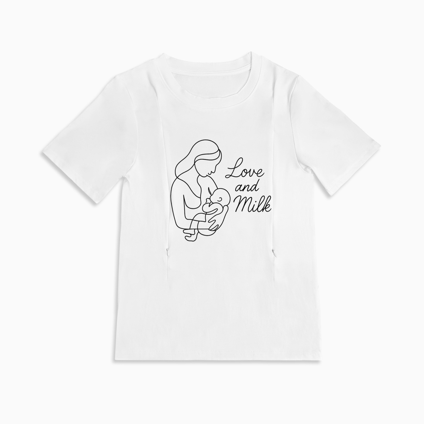 I Make Milk Superpower T-Shirt | Easy Side Zipper Nursing Top