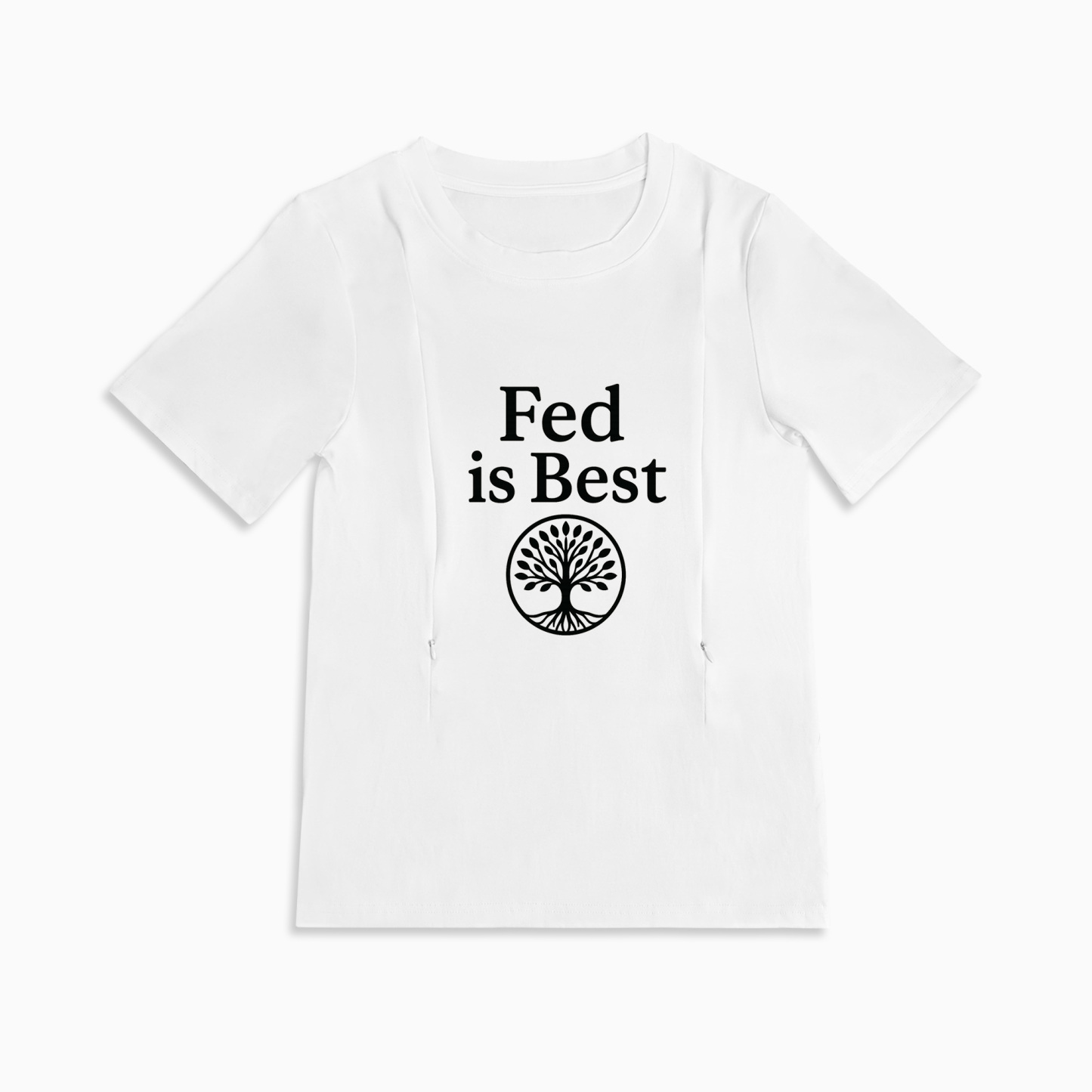 Supportive Mom Shirt "Fed Is Best" | Easy Feed Zipper Tee