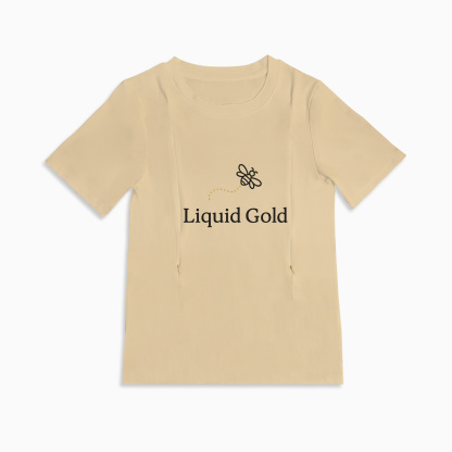 New Mom Gift: Liquid Gold Nursing Tee | Soft Cotton | Totkeeps