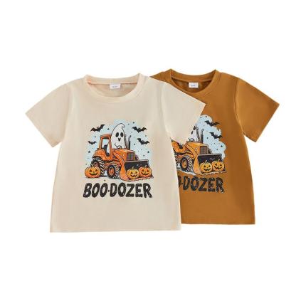 Kids’ Cute Pumpkin & Ghost Graphic T-Shirt