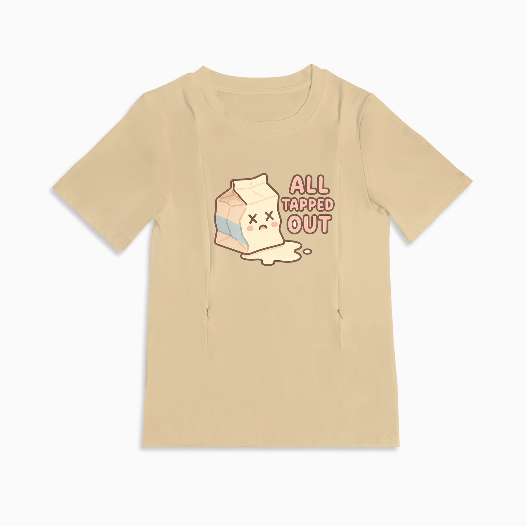 Zipper Breastfeeding Top | Funny "Straight Outta Milk Supply" Shirt for Moms