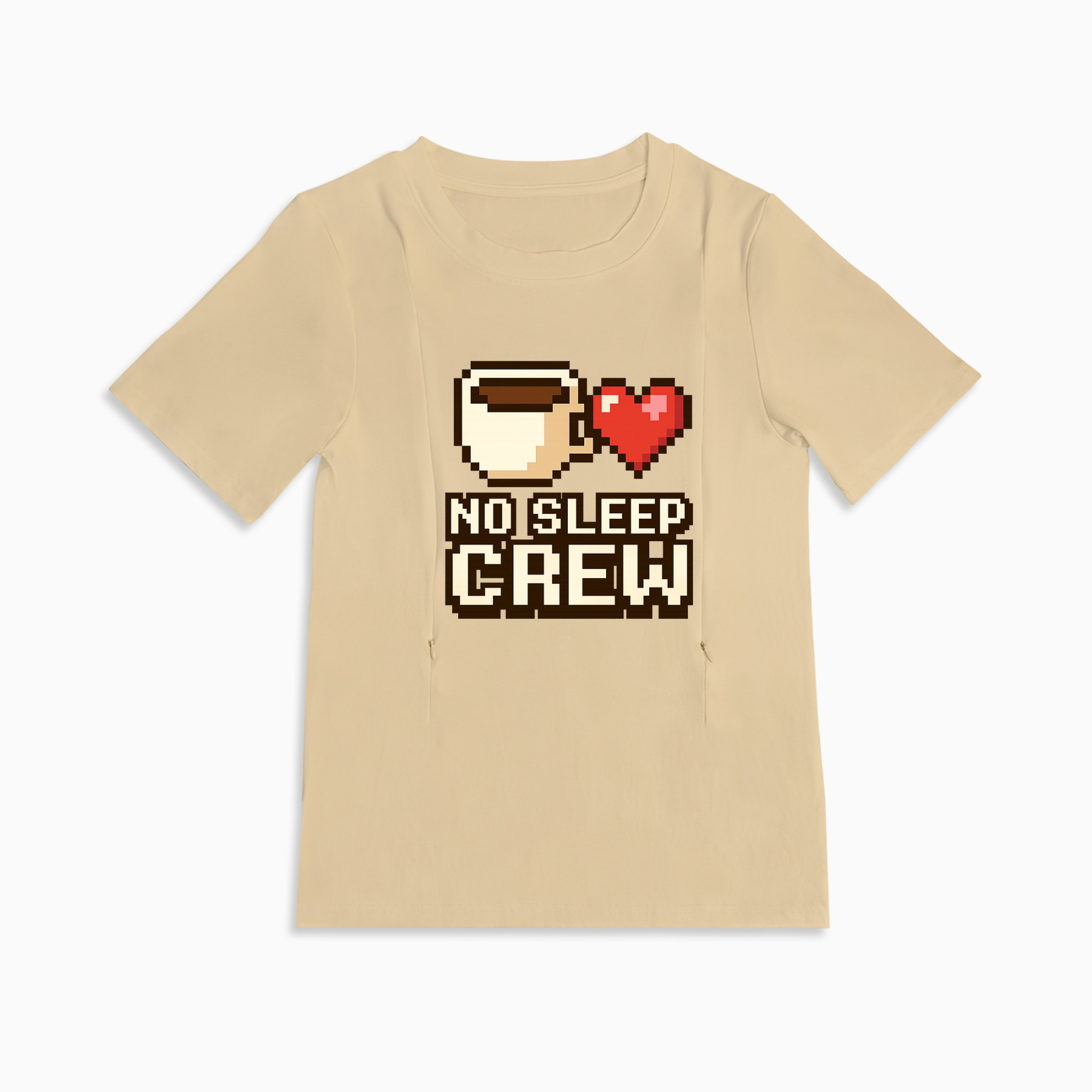 totkeeps Nursing Wear | The "No Sleep Crew" Zipper Tee for Moms