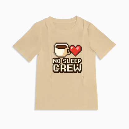 totkeeps Nursing Wear | The "No Sleep Crew" Zipper Tee for Moms