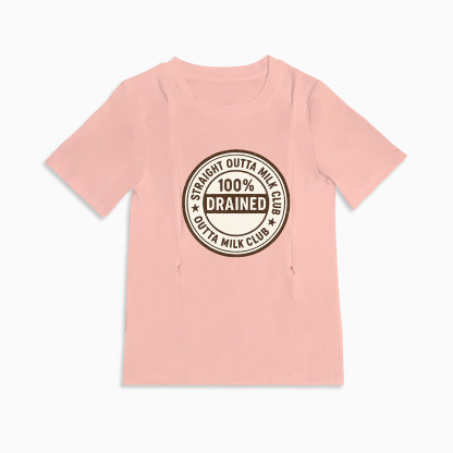 Totkeeps Nursing Wear | Straight Outta Milk Tee with Hidden Zippers