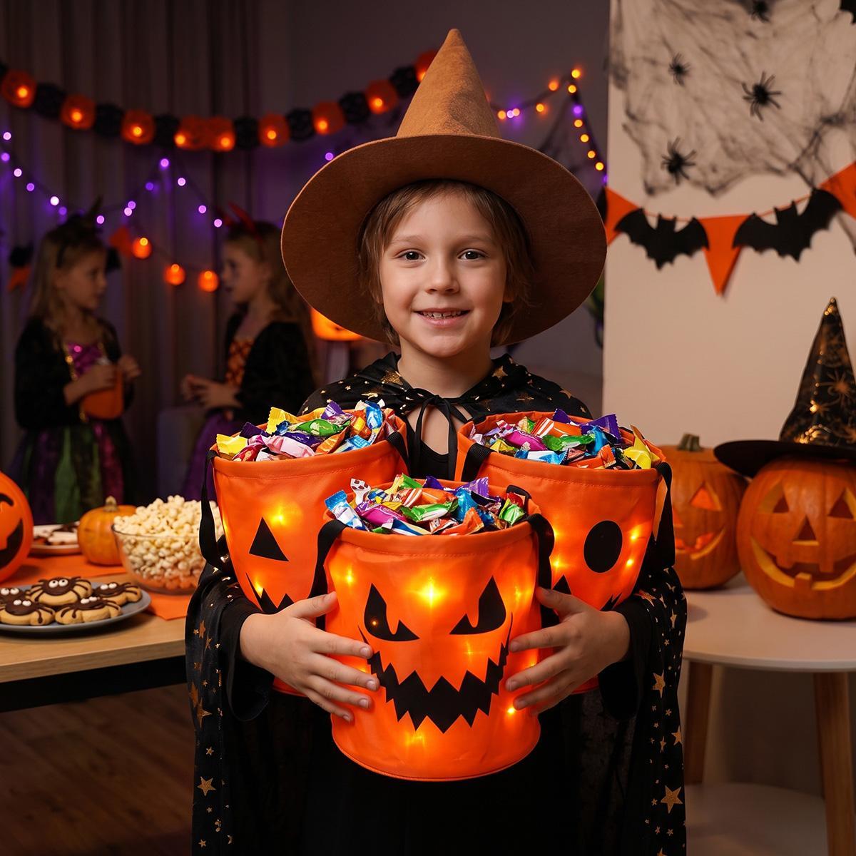 Halloween Candy Bucket – With LED Lights