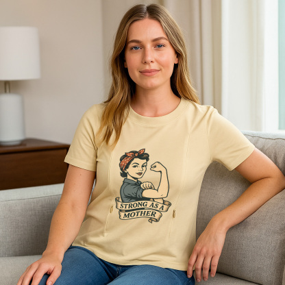 Breastfeeding Top with Strong as a Mother Print | Easy  | brand