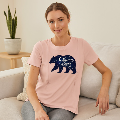Breastfeeding T-Shirt with Mama Bear Print | Easy Side  | brand