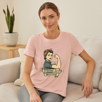 Breastfeeding Top with Strong as a Mother Print | Easy  | brand