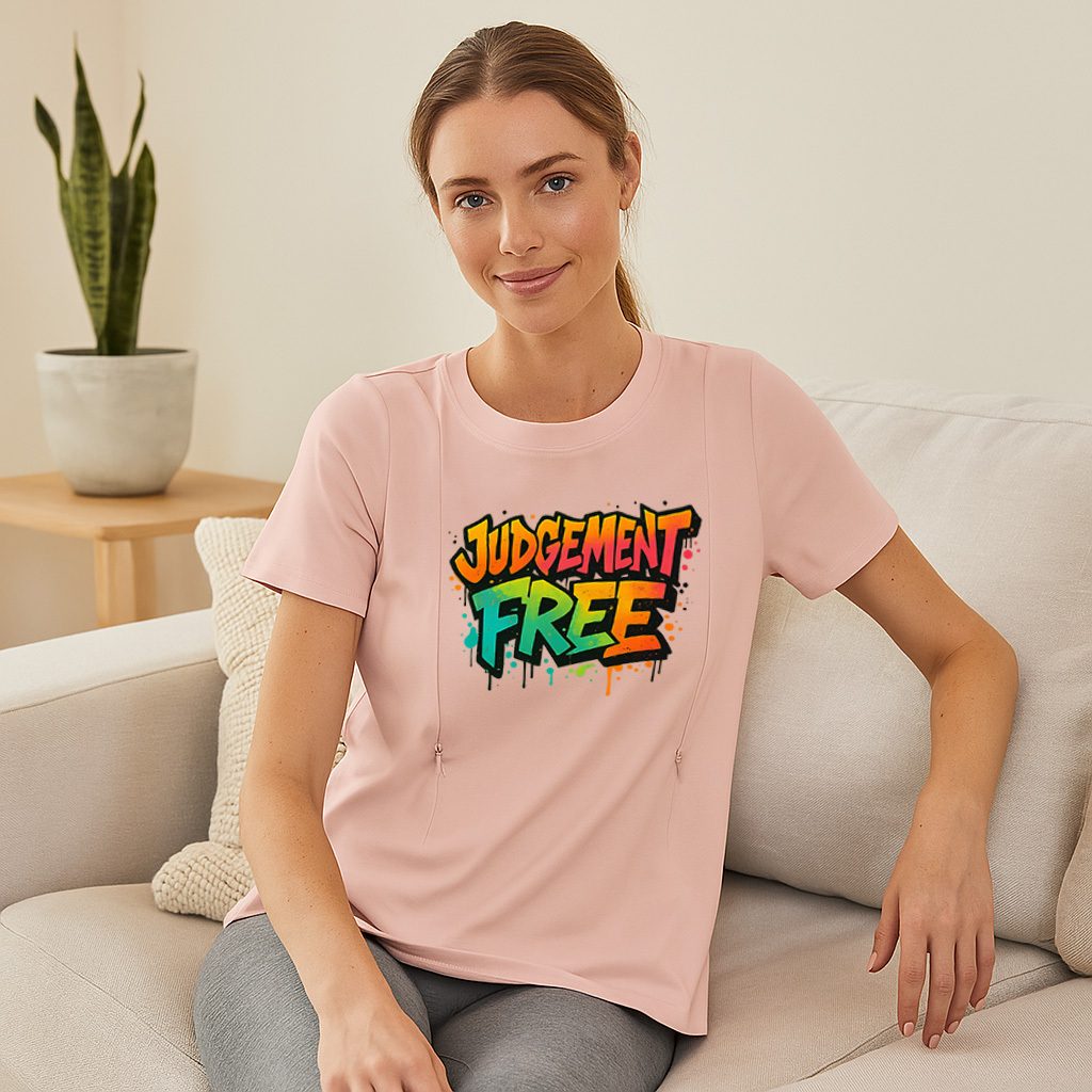 Supportive Nursing T-Shirt | "No Judgement Zone" | Totk | brand