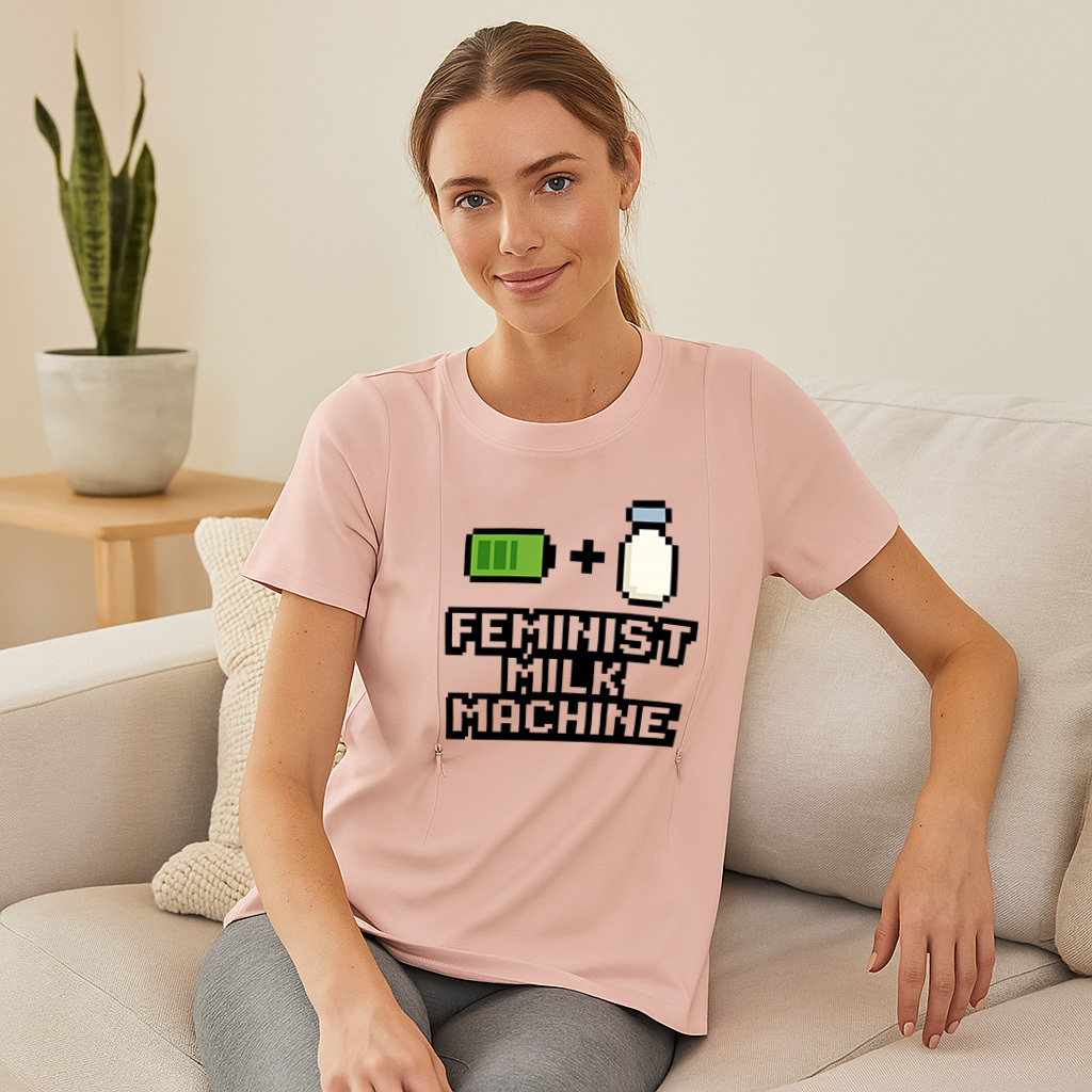 totkeeps Nursing T-Shirt | Feminist Milk Machine | Conv | brand