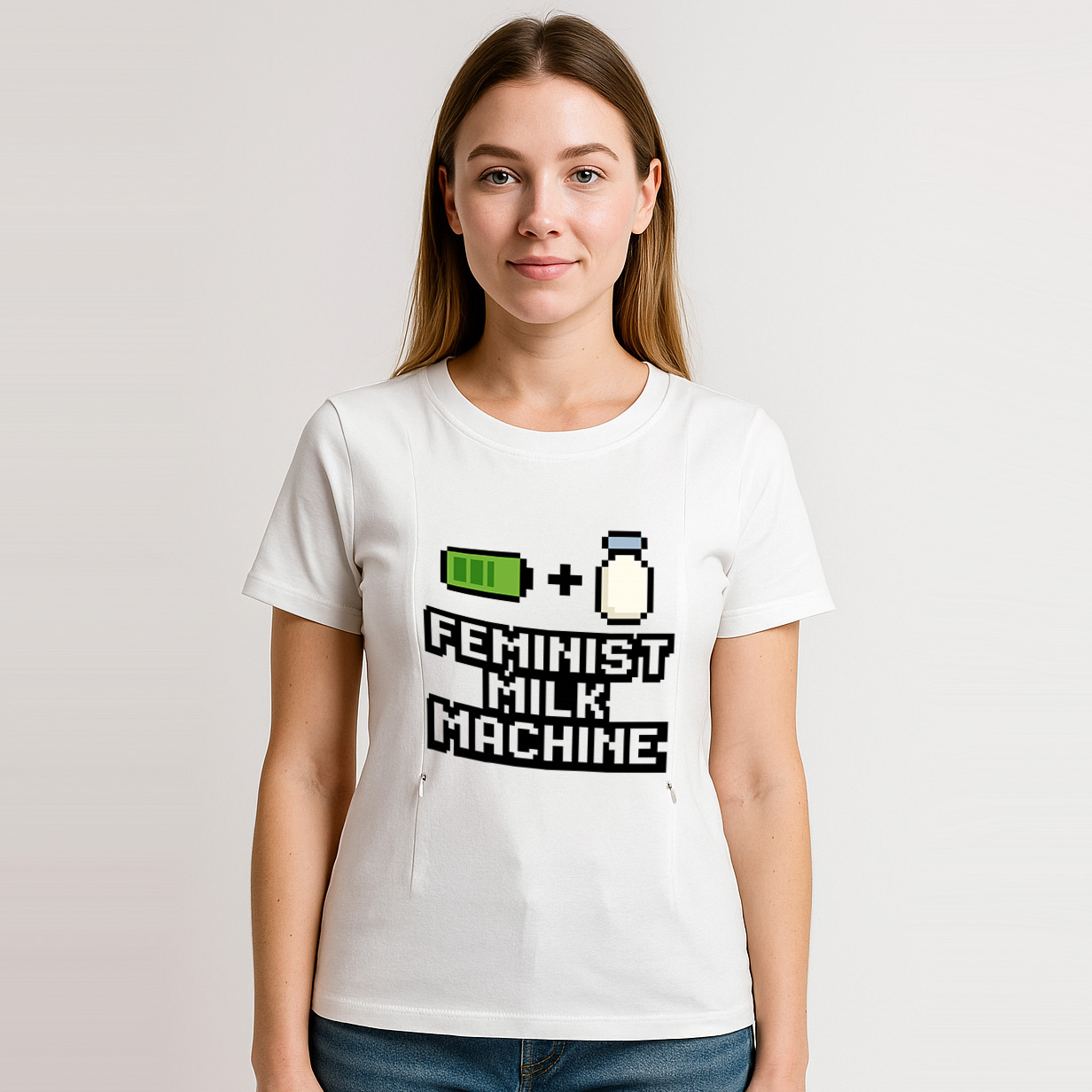 totkeeps Nursing T-Shirt | Feminist Milk Machine | Conv | brand