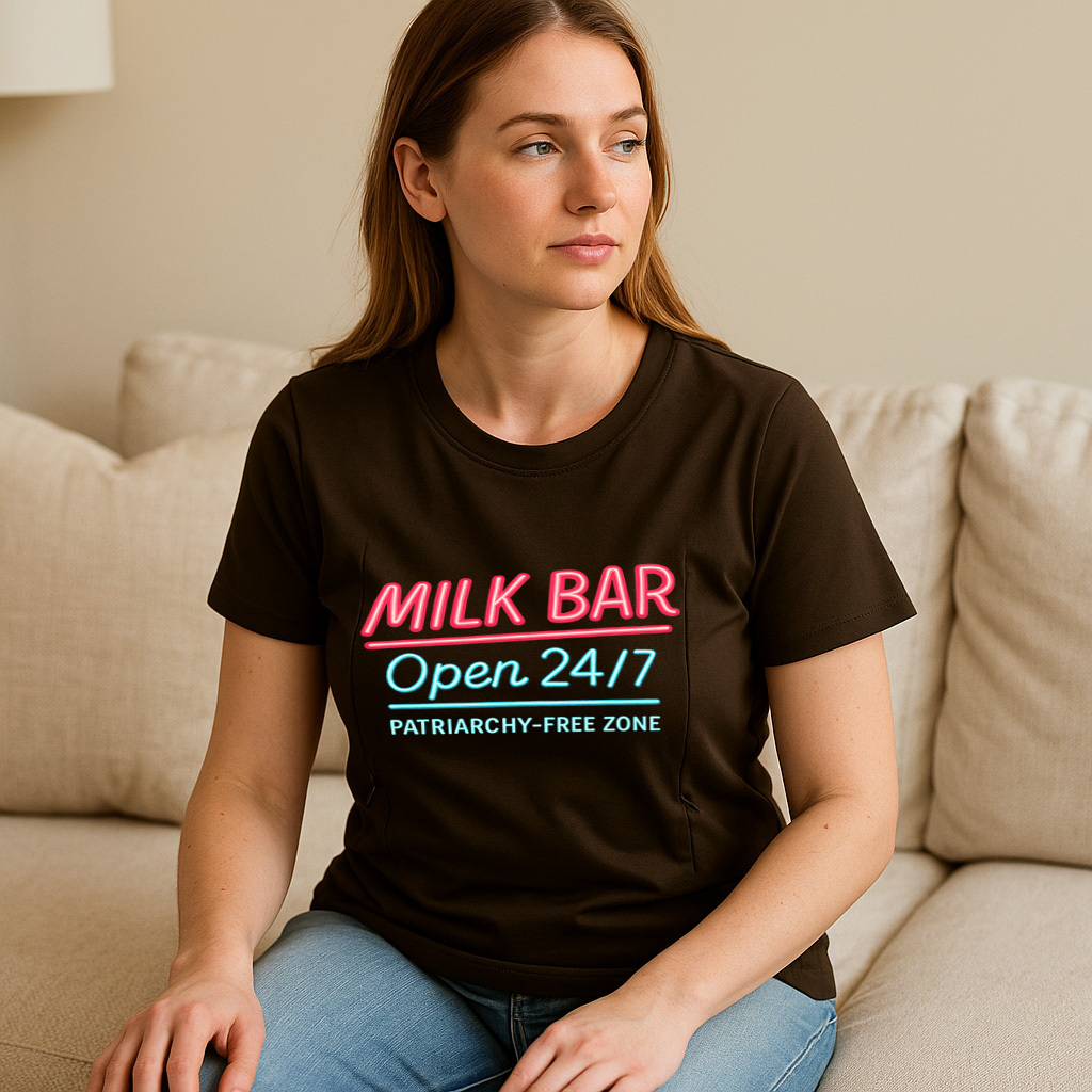 Breastfeeding T-Shirt for New Moms | Patriarchy-Free Mi | brand
